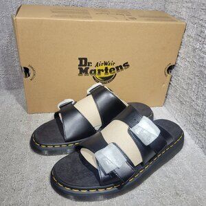 Dr. Martens Josef Analine Men's Size US 12 Black Leather Buckle Slide Sandals.